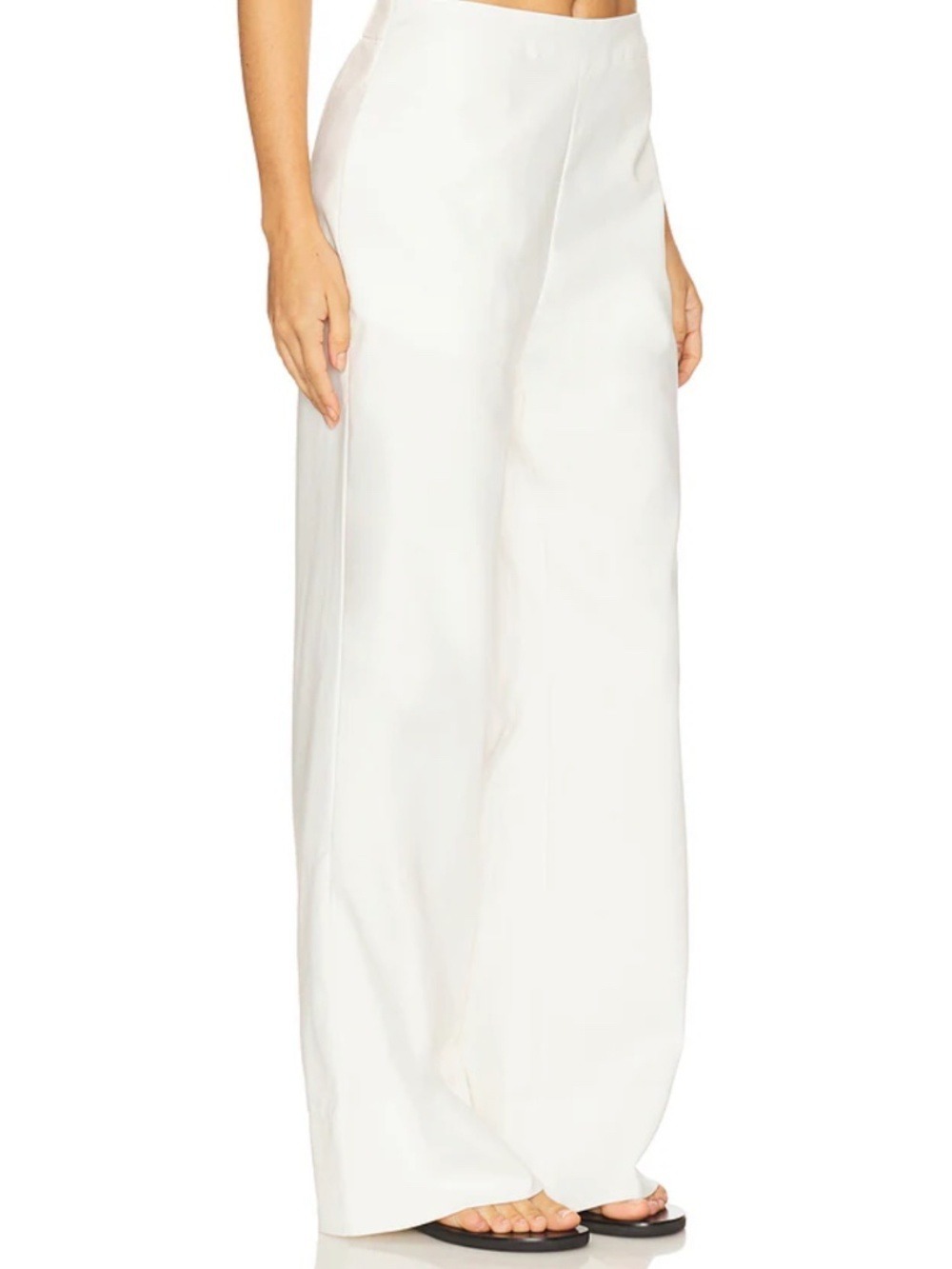 SNDYS White Comfy Wide Leg High Rise Pants XS